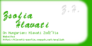 zsofia hlavati business card